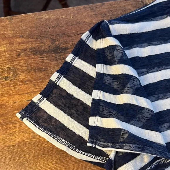 Navy and White Striped Short Sleeve Tee - Picture 9 of 9